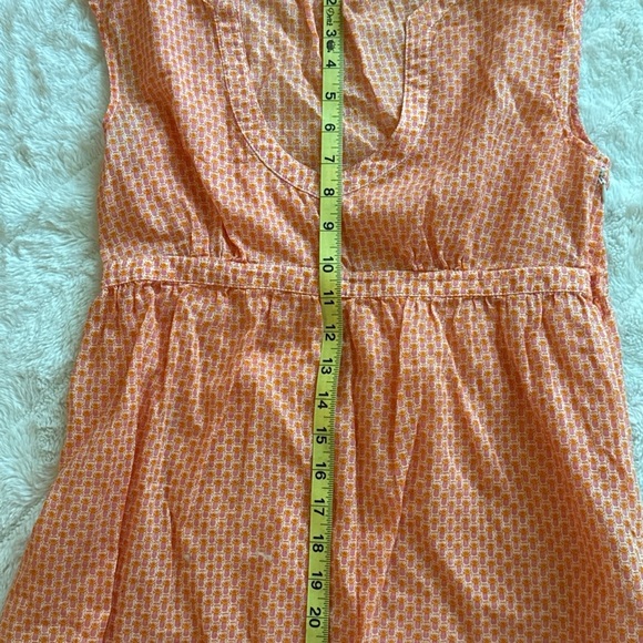 J Crew Women’s Size 6 Orange Sheer Top With Little Pineapples - Picture 6 of 6